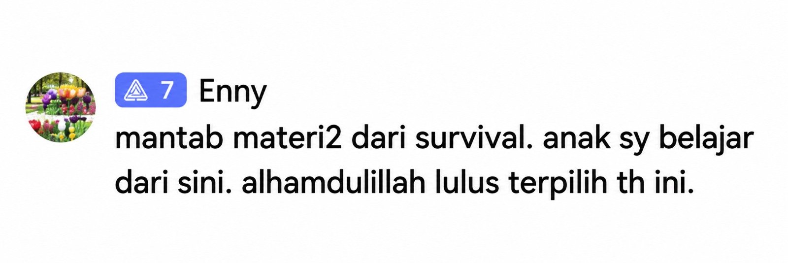 Screenshot testimoni WhatsApp pengguna SuksesCAT 2