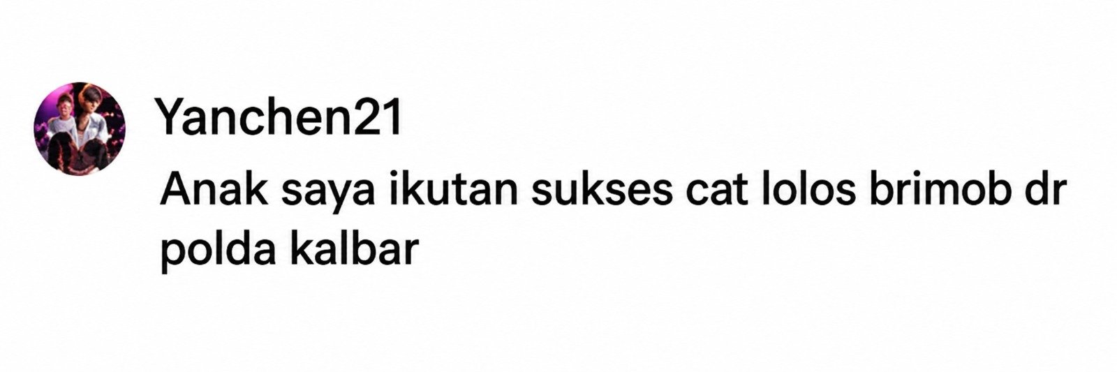 Screenshot testimoni WhatsApp pengguna SuksesCAT 2